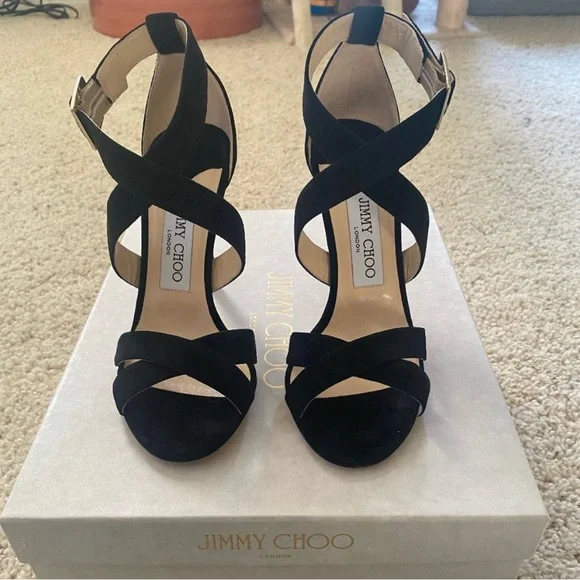 Jimmy choo Lottie Osue 028 black sandal size 37 - Picture 2 of 9